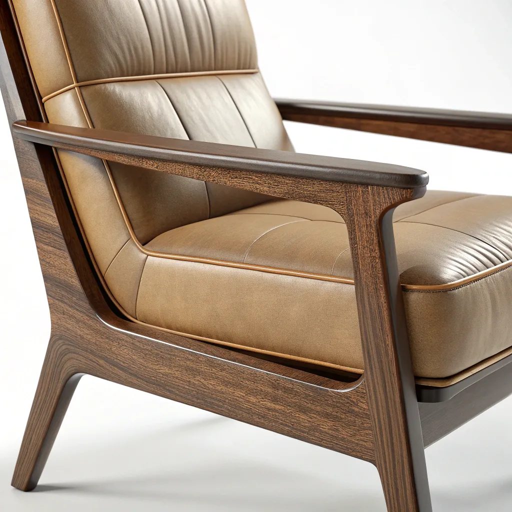 Detailed view of the designer lounge chair